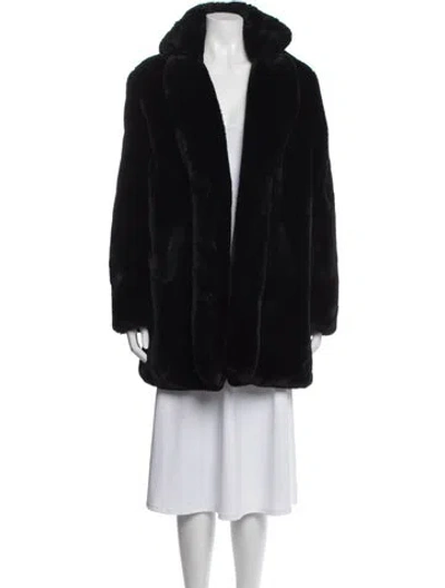 Pre-owned Apparis Faux Fur Jacket In Black