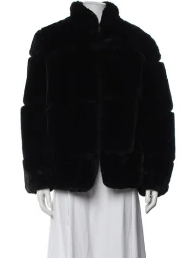 Pre-owned Apparis Faux Fur Jacket In Black