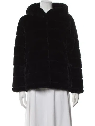 Pre-owned Apparis Faux Fur Jacket In Black