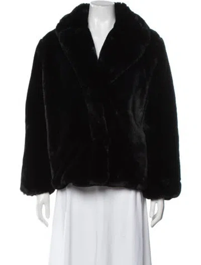 Pre-owned Apparis Faux Fur Jacket In Black