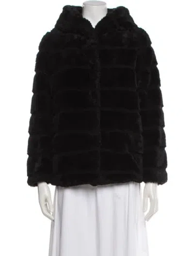 Pre-owned Apparis Faux Fur Jacket In Black