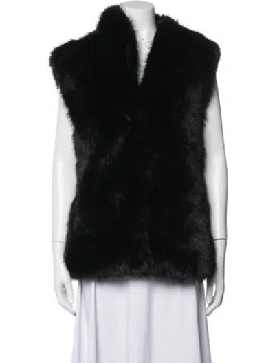 Pre-owned Apparis Faux Fur Jacket In Black