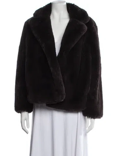 Pre-owned Apparis Faux Fur Jacket In Black