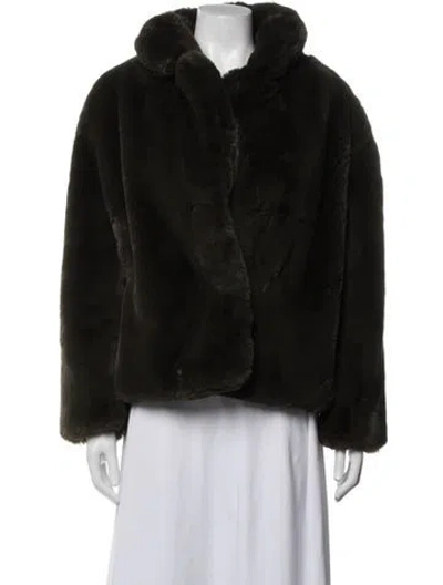 Pre-owned Apparis Faux Fur Jacket In Black