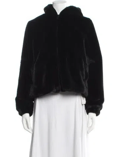Pre-owned Apparis Faux Fur Jacket In Black