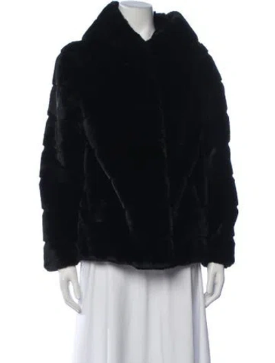 Pre-owned Apparis Faux Fur Jacket In Black