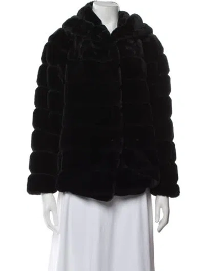 Pre-owned Apparis Faux Fur Jacket In Black