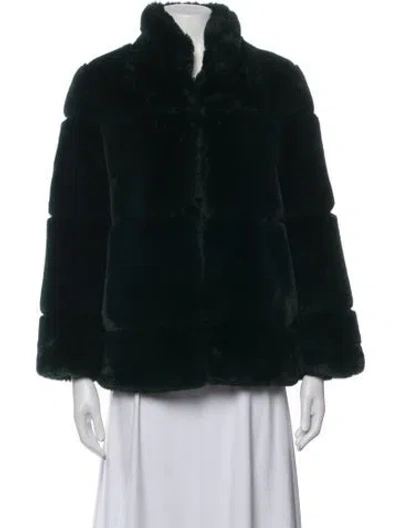 Pre-owned Apparis Faux Fur Jacket In Black