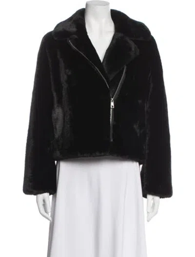 Pre-owned Apparis Faux Fur Jacket In Black