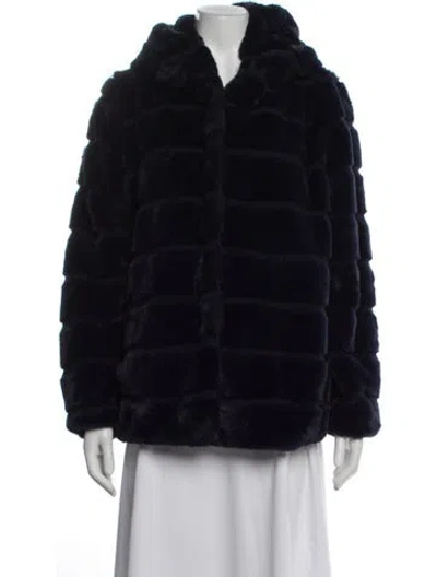 Pre-owned Apparis Faux Fur Jacket In Black