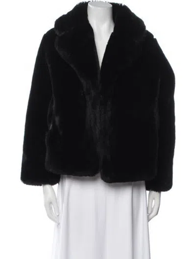 Pre-owned Apparis Faux Fur Jacket In Black