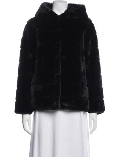 Pre-owned Apparis Faux Fur Jacket In Black