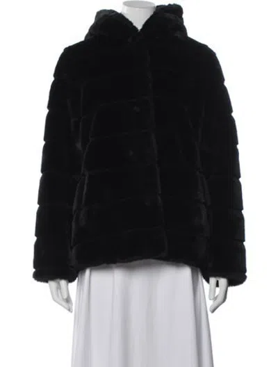 Pre-owned Apparis Faux Fur Jacket In Black