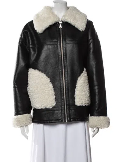 Pre-owned Apparis Faux Fur Jacket In Black
