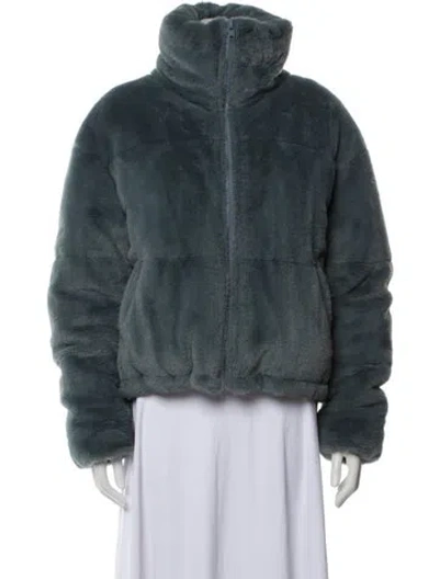 Pre-owned Apparis Faux Fur Jacket In Blue