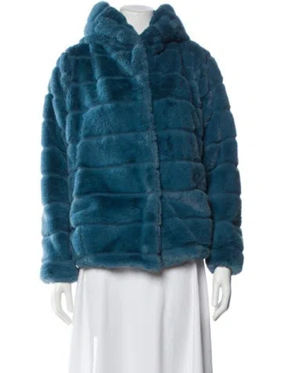 Pre-owned Apparis Faux Fur Jacket In Blue