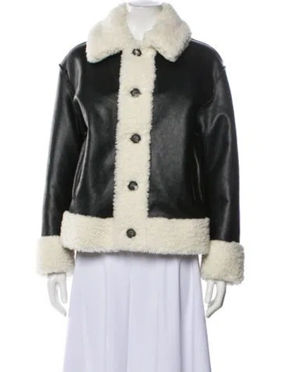 Pre-owned Apparis Faux Fur Jacket In Blue