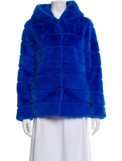 Pre-owned Apparis Faux Fur Jacket In Blue