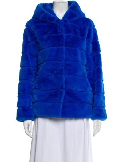 Pre-owned Apparis Faux Fur Jacket In Blue