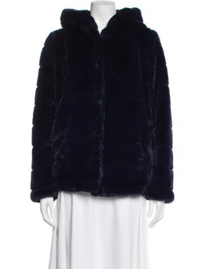 Pre-owned Apparis Faux Fur Jacket In Blue