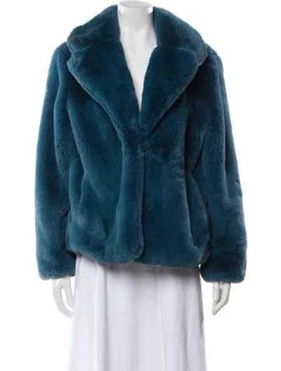 Pre-owned Apparis Faux Fur Jacket In Blue