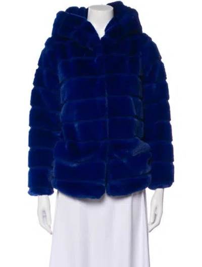 Pre-owned Apparis Faux Fur Jacket In Blue