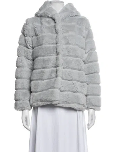 Pre-owned Apparis Faux Fur Jacket In Blue