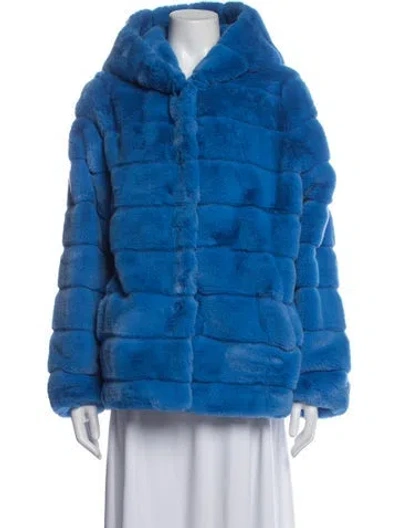 Pre-owned Apparis Faux Fur Jacket In Blue
