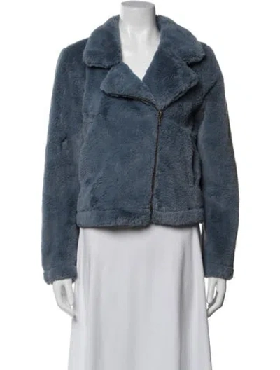 Pre-owned Apparis Faux Fur Jacket In Blue