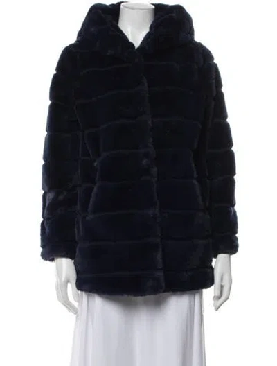 Pre-owned Apparis Faux Fur Jacket In Blue
