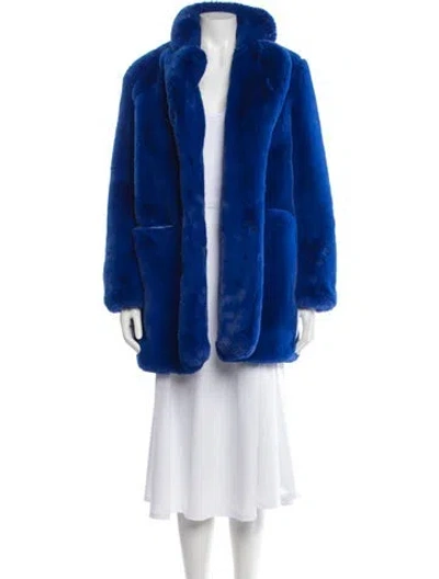 Pre-owned Apparis Faux Fur Jacket In Blue