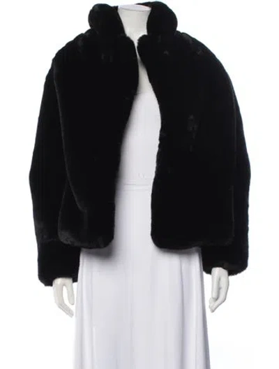 Pre-owned Apparis Faux Fur Jacket In Blue