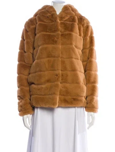 Pre-owned Apparis Faux Fur Jacket In Brown