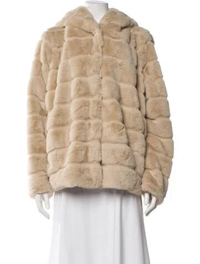 Pre-owned Apparis Faux Fur Jacket In Brown