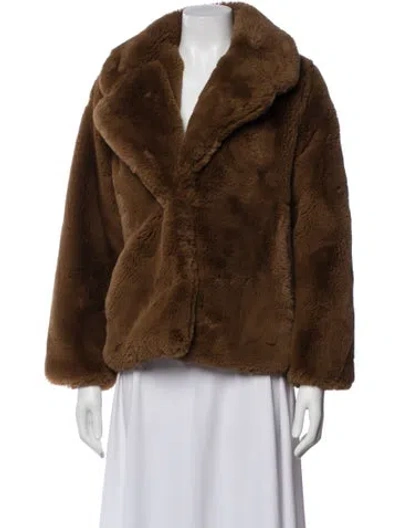 Pre-owned Apparis Faux Fur Jacket In Brown