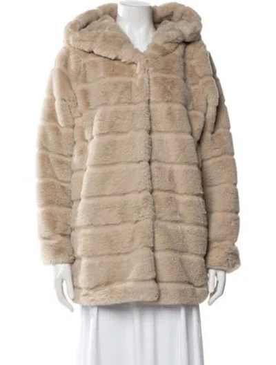 Pre-owned Apparis Faux Fur Jacket In Brown
