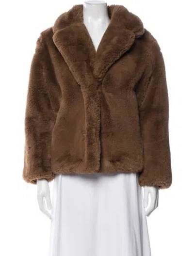Pre-owned Apparis Faux Fur Jacket In Brown