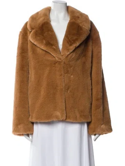 Pre-owned Apparis Faux Fur Jacket In Brown