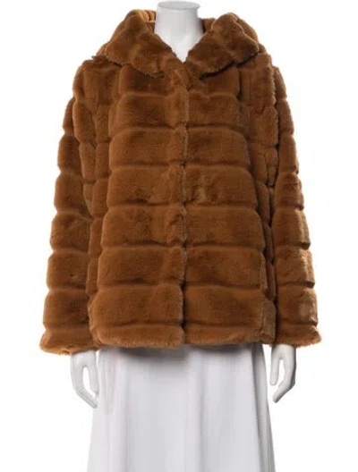Pre-owned Apparis Faux Fur Jacket In Brown