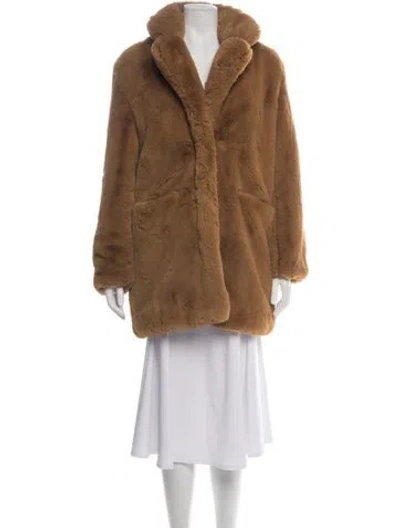 Pre-owned Apparis Faux Fur Jacket In Brown