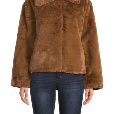 Apparis Faux Fur Jacket In Brown In Bisquit
