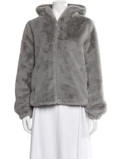 Pre-owned Apparis Faux Fur Jacket In Gray