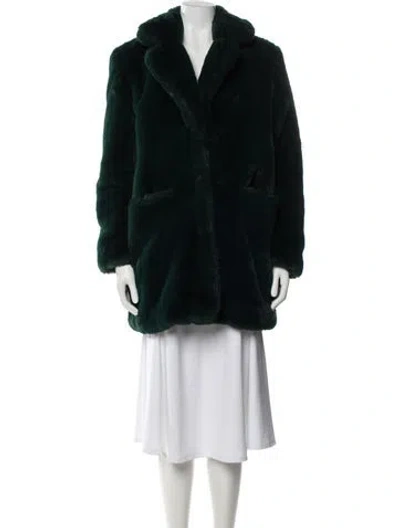 Pre-owned Apparis Faux Fur Jacket In Green