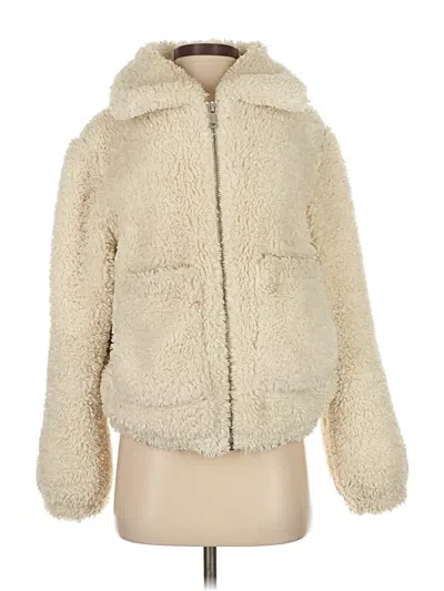 Pre-owned Apparis Faux Fur Jacket In Ivory