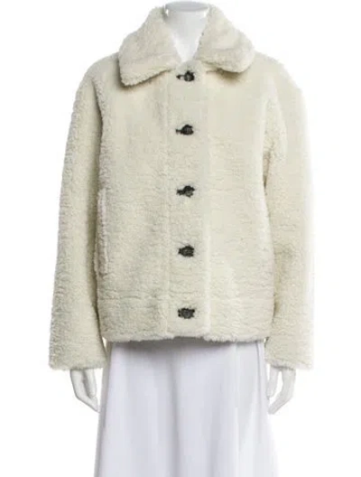 Pre-owned Apparis Faux Fur Jacket In Neutral