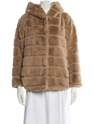 Pre-owned Apparis Faux Fur Jacket In Neutral