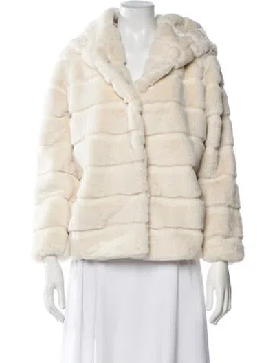 Pre-owned Apparis Faux Fur Jacket In Neutral