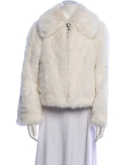 Pre-owned Apparis Faux Fur Jacket In Neutral