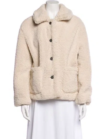 Pre-owned Apparis Faux Fur Jacket In Neutral