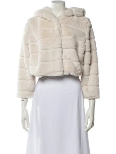 Pre-owned Apparis Faux Fur Jacket In Neutral